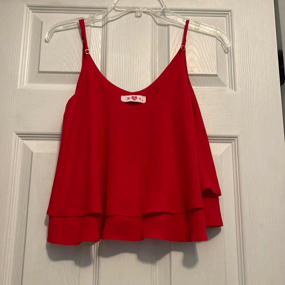 Cute Red Flowy Top! Perfect for summer!